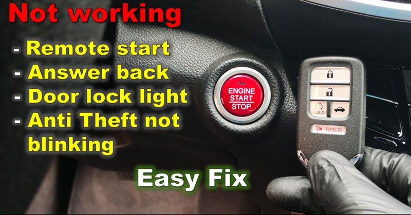 Remote Start not Working - Locksmith Dubai
